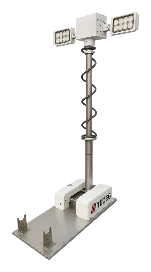 T-Light Mobile Lighting Tower — 112,000 Lumens, Vehicle Roof-Mounted
